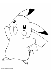 Document preview: Pikachu Coloring Page