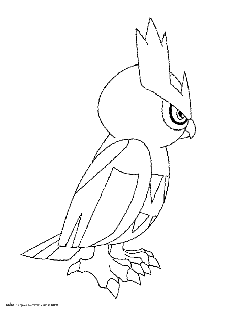 Noctowl Pokemon Coloring Page