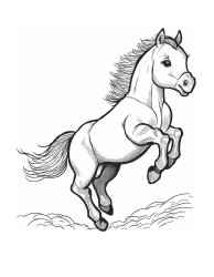Document preview: Jumping Pony Coloring Page