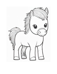 Document preview: Little Pony Coloring Sheet