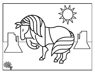 Document preview: Horse Coloring Page