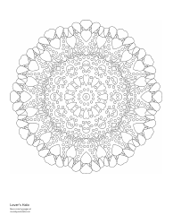 Document preview: Adult Mandala Coloring Page - Lover's Halo