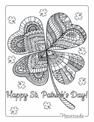 Document preview: St. Patrick's Day Shamrock Mandala Coloring Page