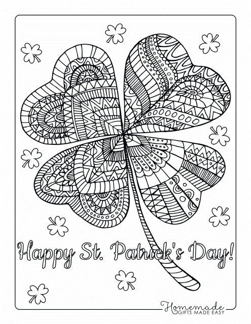St. Patrick's Day Shamrock Mandala Coloring Page image preview