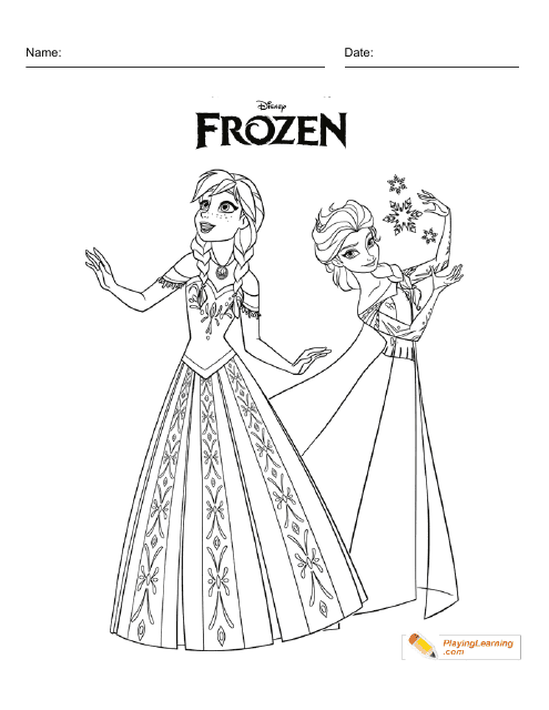 Disney Frozen Coloring Card Image Preview