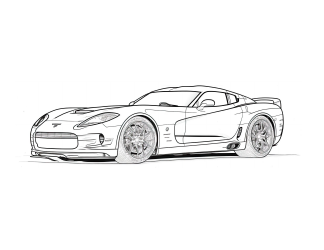 Document preview: Aston Martin Coloring Page