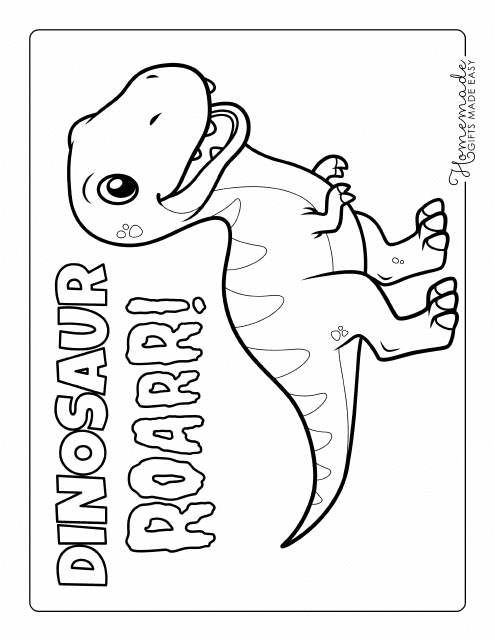 Baby T-Rex Coloring Page