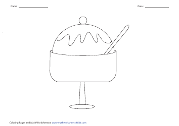 Document preview: ICE Cream Bowl Coloring Page