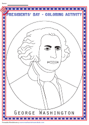 Document preview: President's Day Coloring Page - George Washington