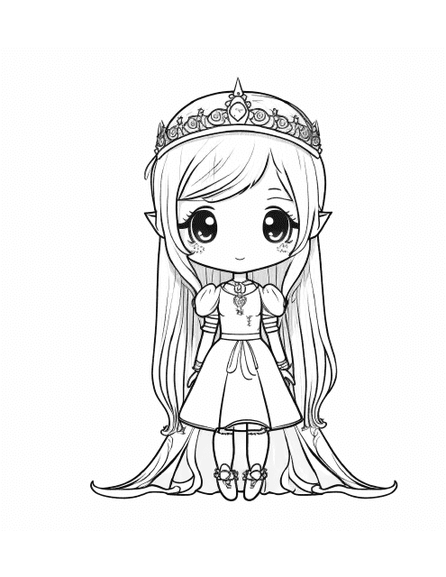 Little Princess Coloring Page