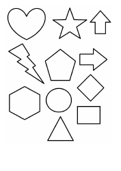 Document preview: Geometric Shapes Coloring Page