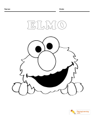 Document preview: Elmo Coloring Sheet