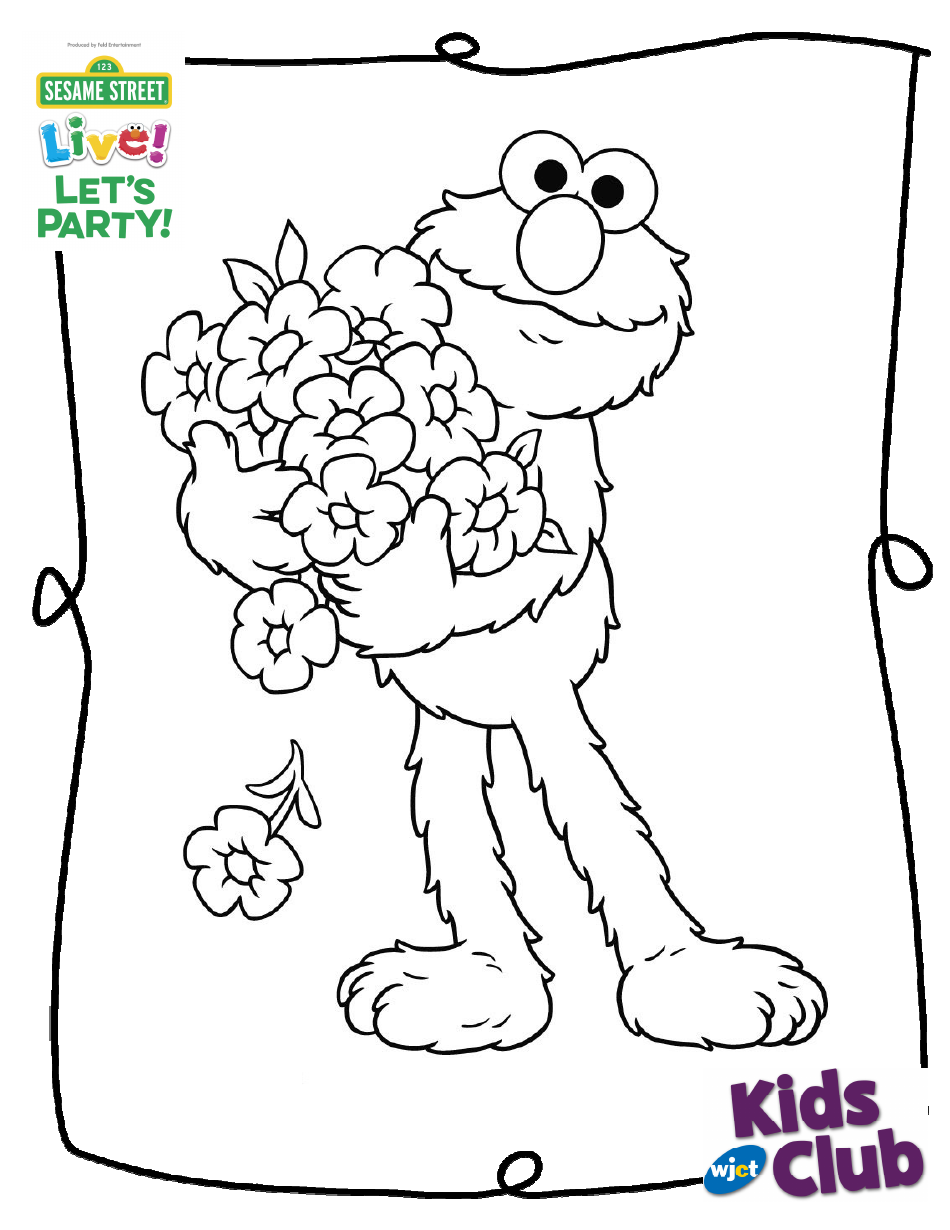 Sesame Street Elmo coloring page
