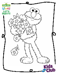 Document preview: Sesame Street Elmo Coloring Page