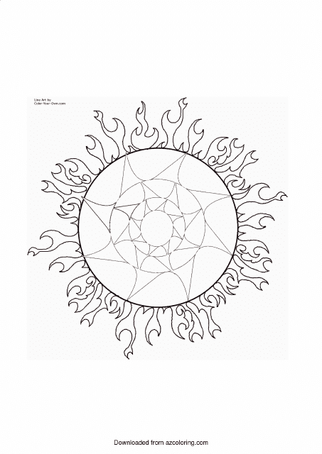 The Sun Coloring Page