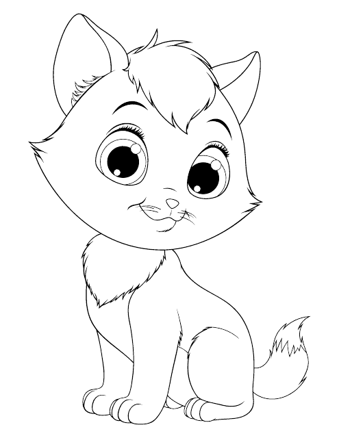 Cartoon Cat Coloring Page Download Printable PDF | Templateroller