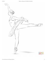 Document preview: Ballerina Coloring Page