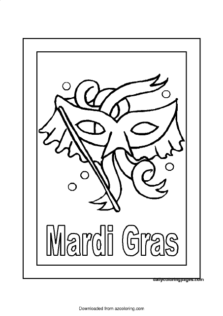 Mardi Gras Coloring Page - Online Printable