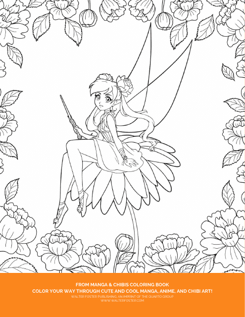 Anime Fairy Coloring Page