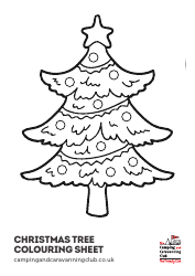 Document preview: Doodle Christmas Tree Coloring Page