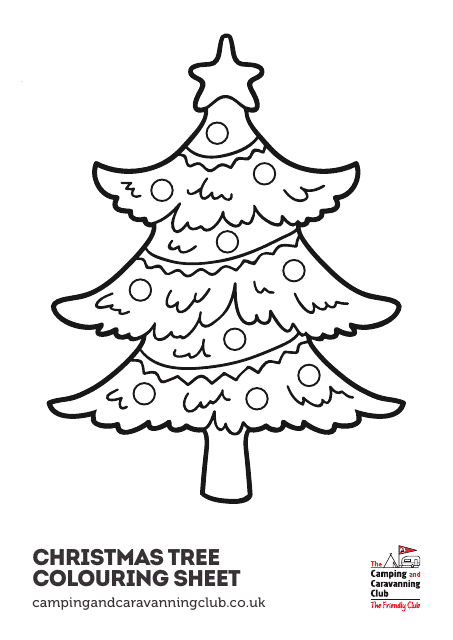Doodle Christmas Tree Coloring Page - Free Printable Template