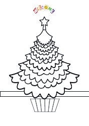 Document preview: Christmas Tree Coloring Sheet