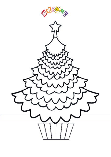 Free Christmas Tree Coloring Sheet