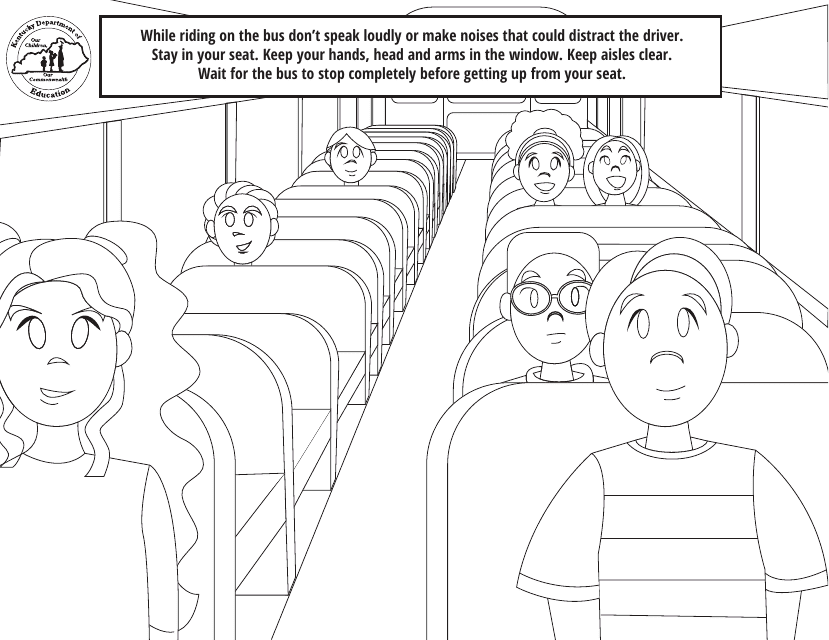 School Bus Safety Rules Coloring Page - Fun and Educational Activity