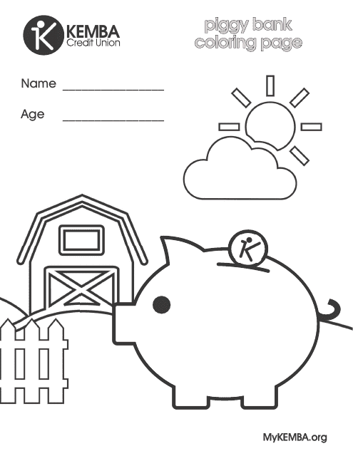 Piggy Bank Coloring Page - Fun and Interactive Coloring Activity