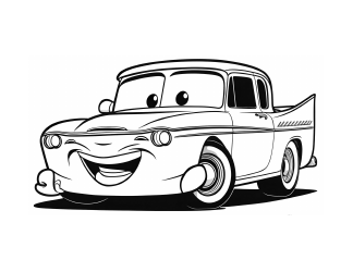 Document preview: Disney Car Coloring Page