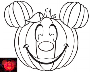 Document preview: Pumpkin Lantern Coloring Page