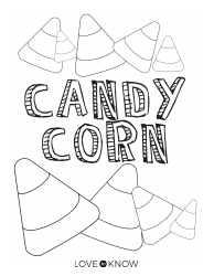 Document preview: Candy Corn Coloring Page
