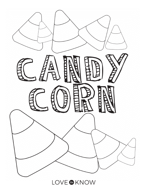 Candy Corn Coloring Page - Printable Image Preview