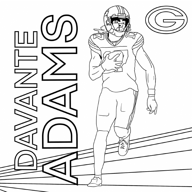 Davante Adams Coloring Page - Free Printable Coloring Page