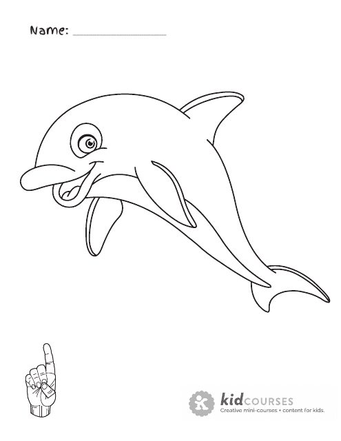 Little Dolphin Coloring Card