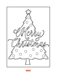 Document preview: Merry Christmas Coloring Sheet - Christmas Tree