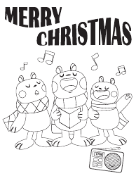 Document preview: Christmas Coloring Page - Christmas Singing