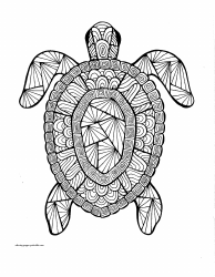Document preview: Turtle Shell Coloring Sheet
