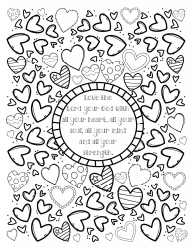 Document preview: Love the Lord Coloring Page