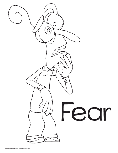 Emotion Coloring Sheet featuring Fear