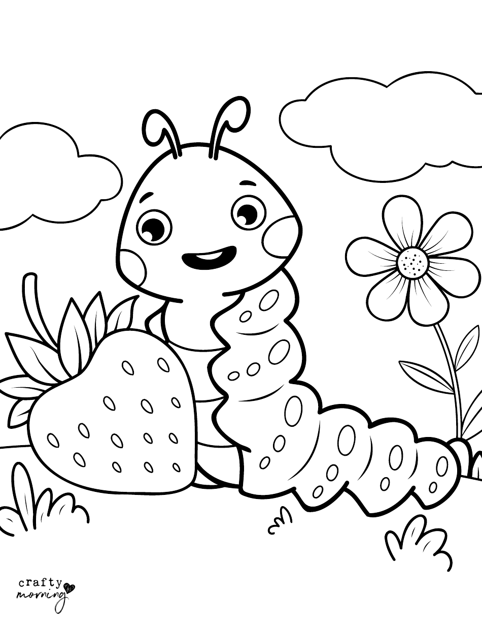 Caterpillar Coloring Sheet - Free Printable Coloring Page