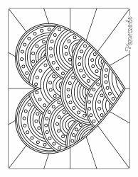 Document preview: Heart Shape Coloring Sheet
