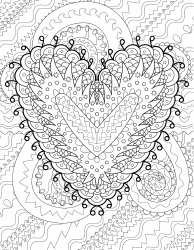 Document preview: Mandala Heart Coloring Sheet