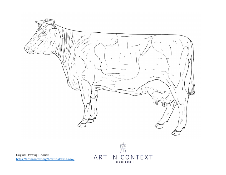 Cow Coloring Sheet - Free Printable