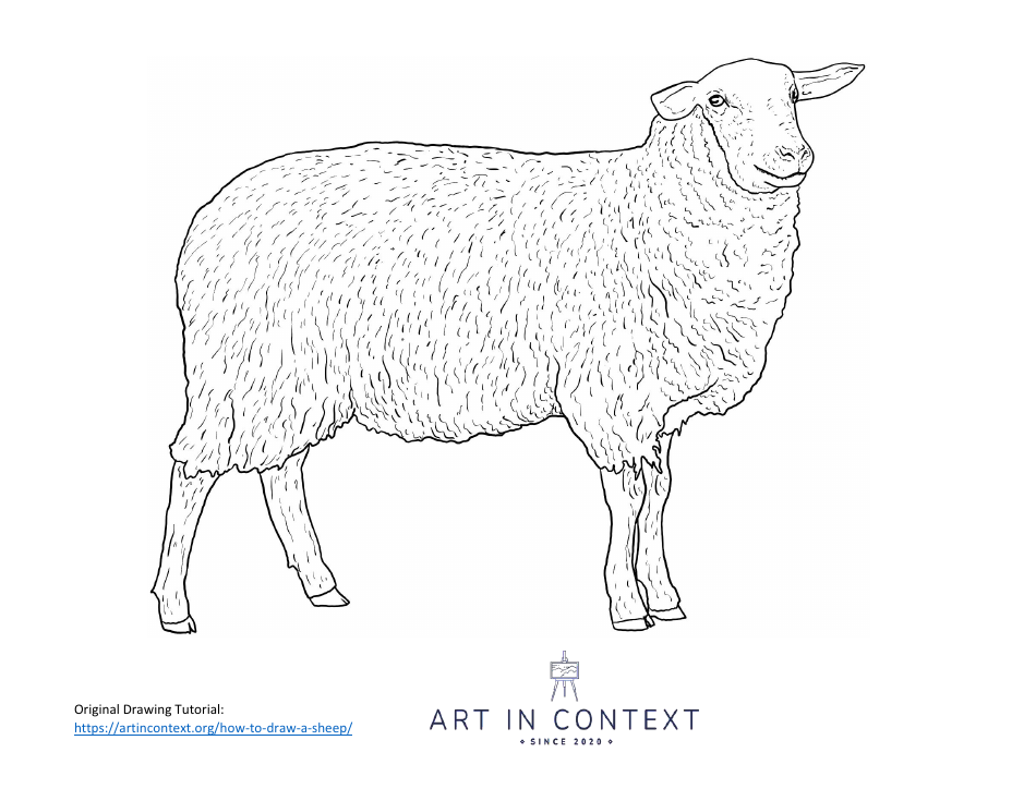 Sheep Coloring Sheet_PREVIEW Image | Download Free Sheep Coloring Sheet_PREVIEW Image