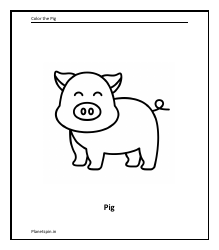 Document preview: Pig Coloring Page