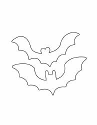 Document preview: Two Bats Coloring Page