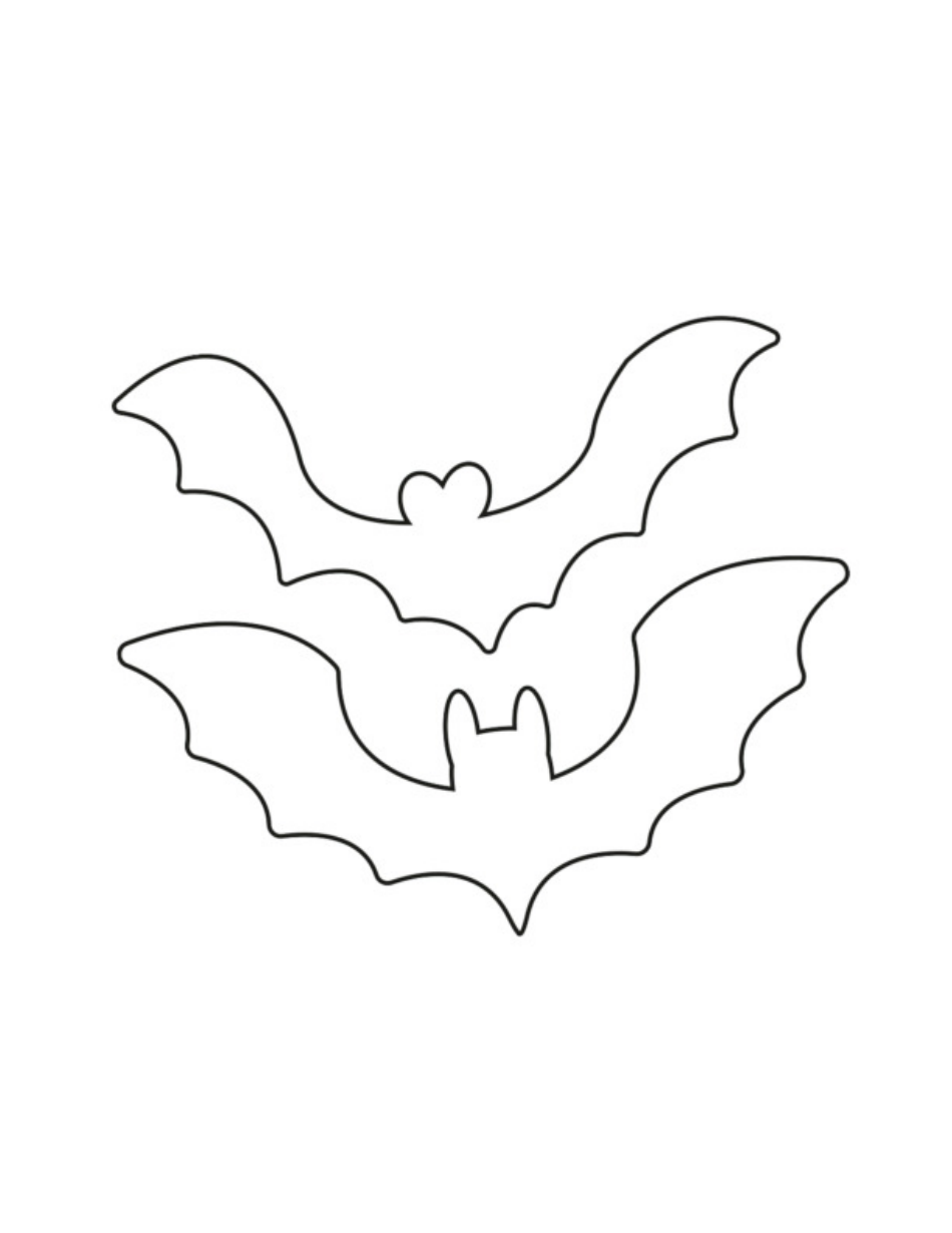 Two Bats Coloring Page Download Printable PDF Templateroller
