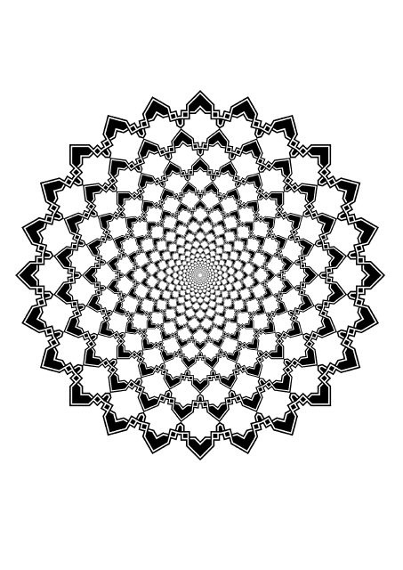 Golden Ratio Mandala Coloring Page - Image Preview