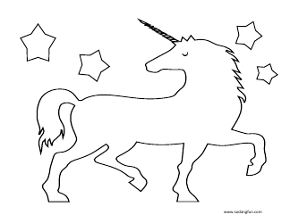 Document preview: Unicorn Coloring Page